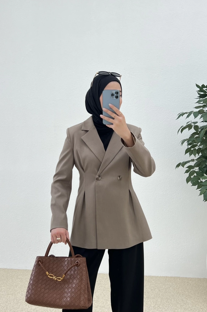 BEL OTURTMALI BLAZER haki