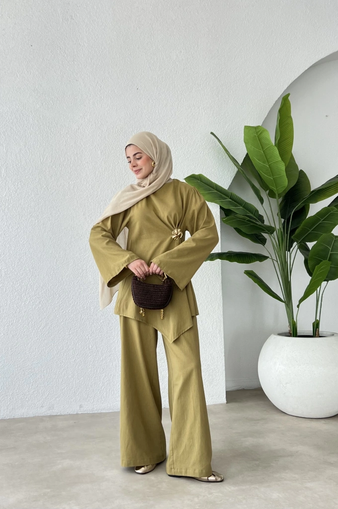 BROŞ KETEN TAKIM YEŞİL