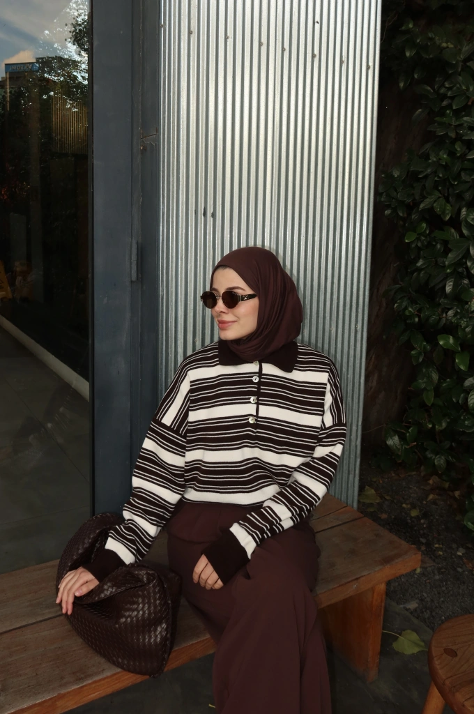 ÇİZGİLİ TRİKO KAZAK KHVE