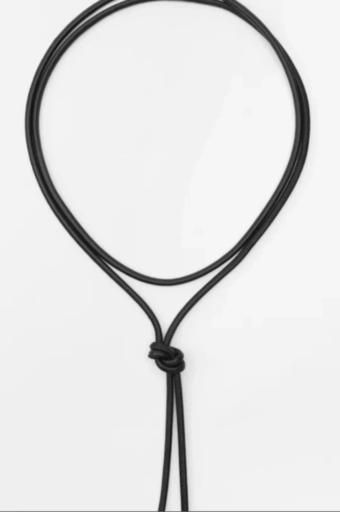 DERİ İP KEMER SİYAH