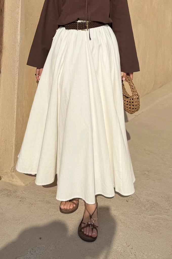 1285 VOLUMLÜ %100 PAMUK KETEK beyaz