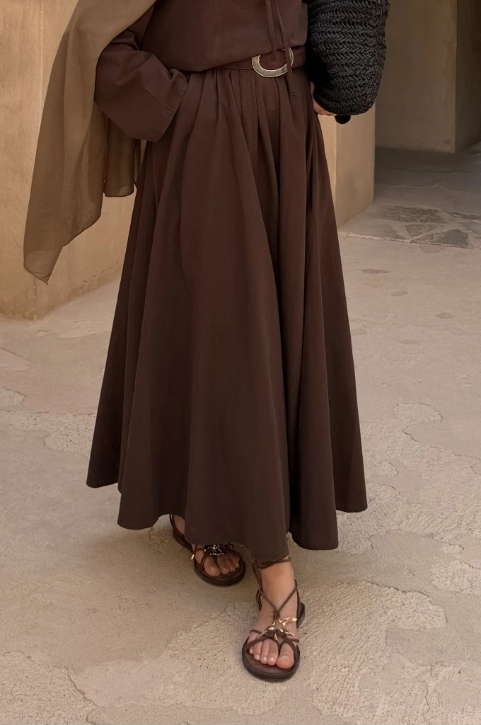 1285 VOLUMLÜ %100 PAMUK KETEK Kahve