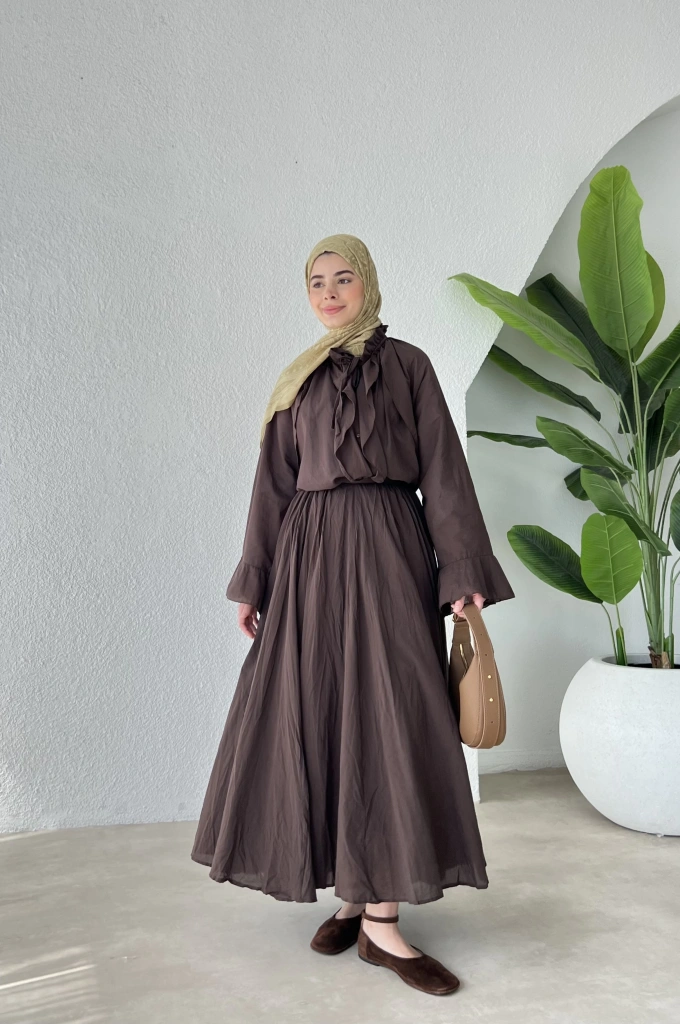 H&M ETEKLİ VUAL TAKIM KAHVE