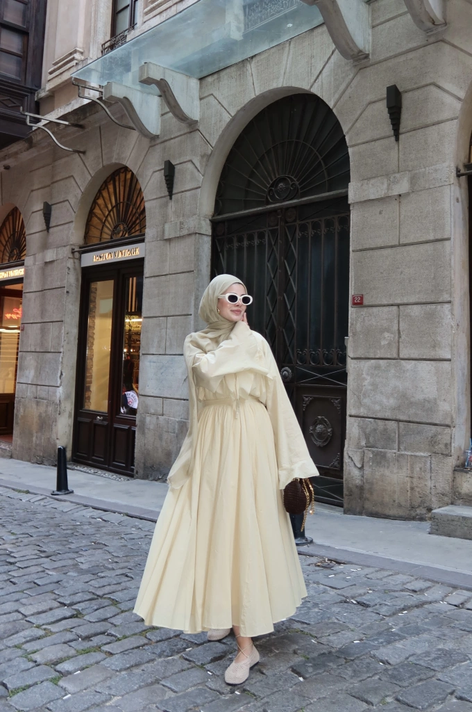 h&m Etekli Vual Takım YELLOW SARI