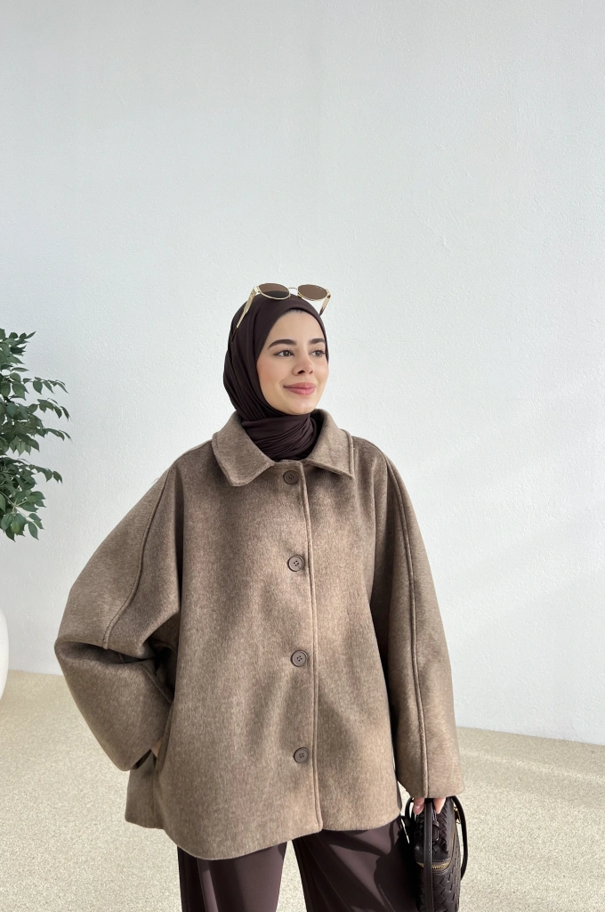 HOT KÜRKLÜ ÇIKARILABİLİR KABAN kahve