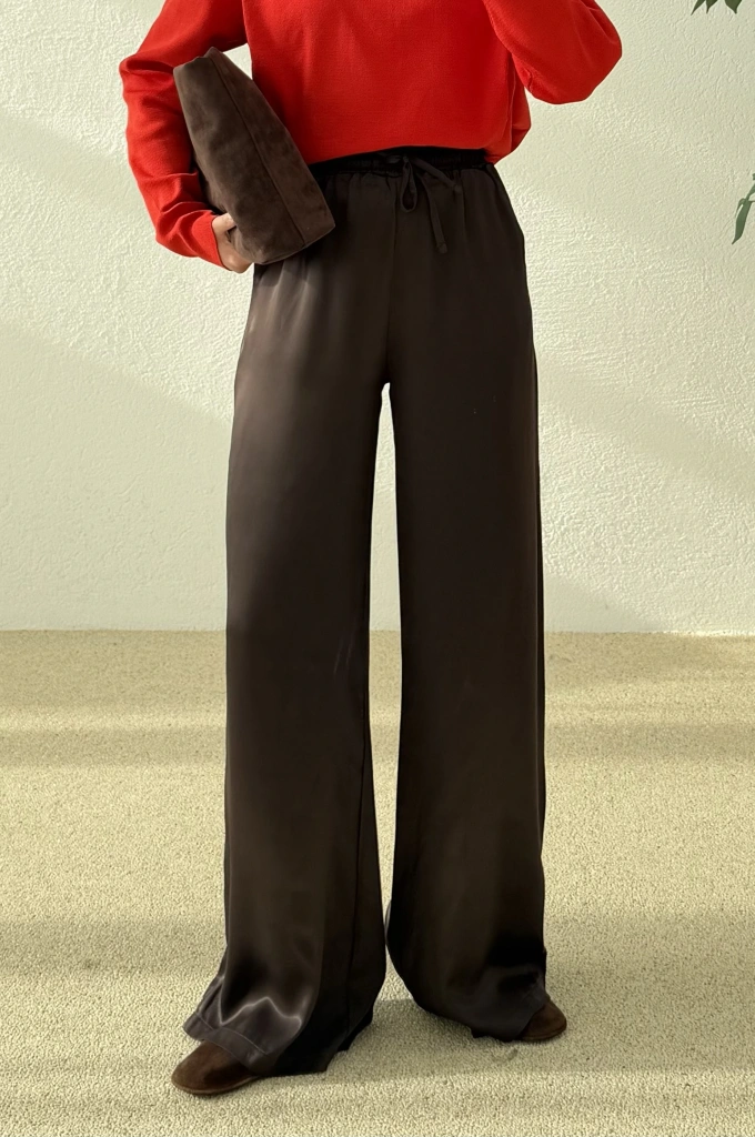 Pol saten KEMERli palazzo acı kahve