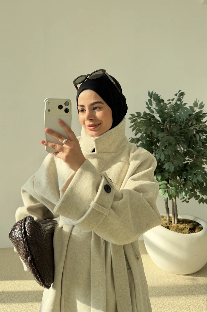 İTHAL YIRTMAÇLI PREMİUM KABAN bej