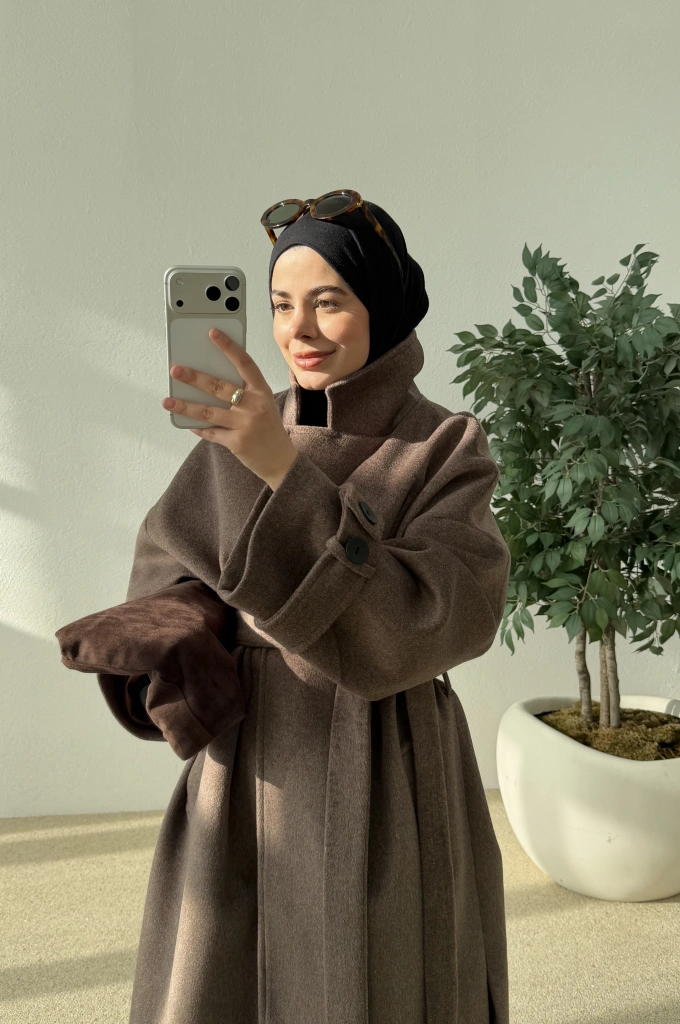 İTHAL YIRTMAÇLI PREMİUM KABAN kahve