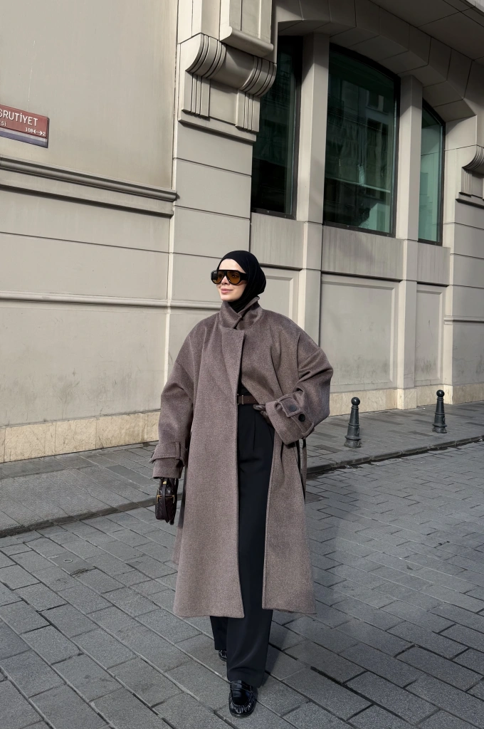 İTHAL YIRTMAÇLI PREMİUM KABAN kahve