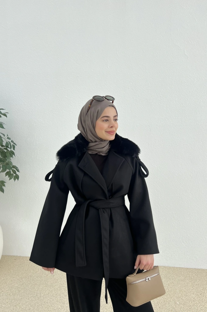 KABAN YAKASI KÜRK PREMİUM < siyah<