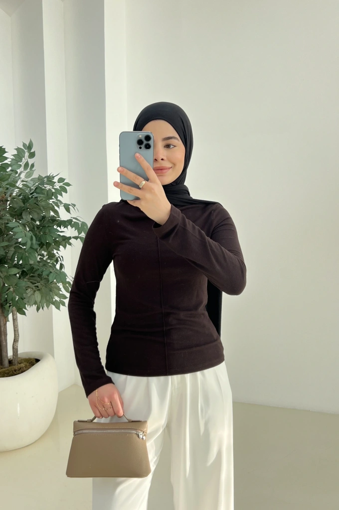 KAŞMİR YÜNLÜ DİLVN BODY acıkahve