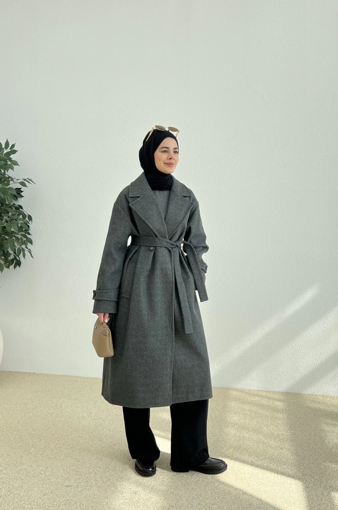 KEMERLİ KAŞE KABAN antrasit