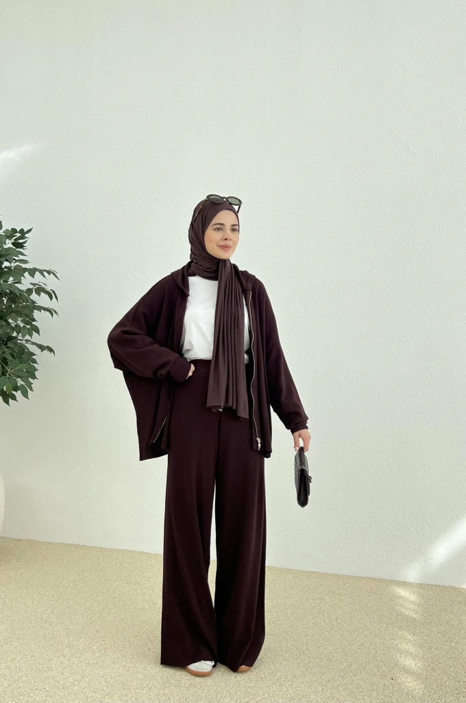 LİKRALİ PREMİUM TRİKO TAKIM kahve