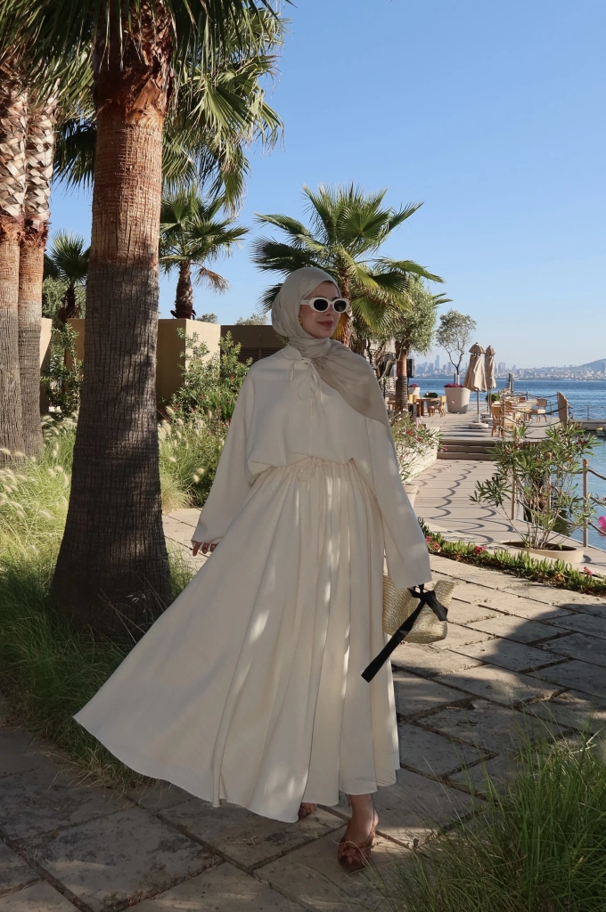 MASSSİMO PAMUK KETEN TAKIM 001 VANİLYA