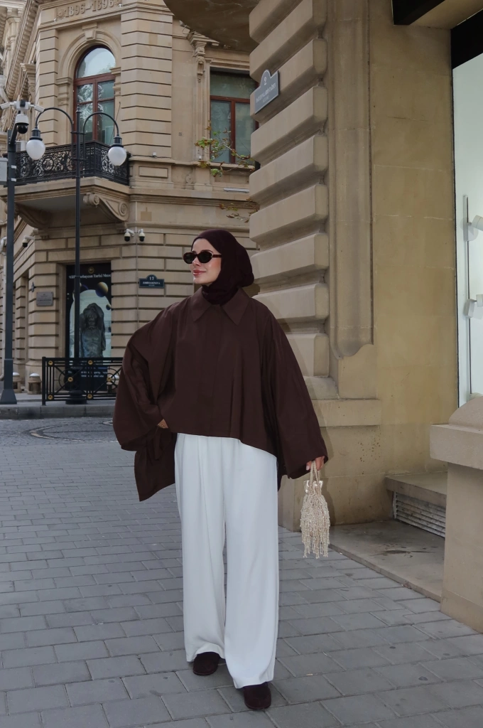 YAZLIK TASARIM PELERİN TRENÇKOT KAHVE