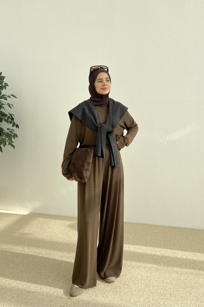 OVERSİZE DOKUMA MEVSİMLİK TAKIM haki