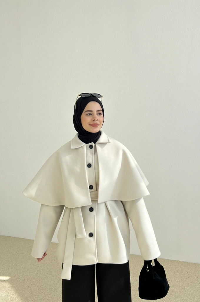 PELERİN KAŞE KABAN bej