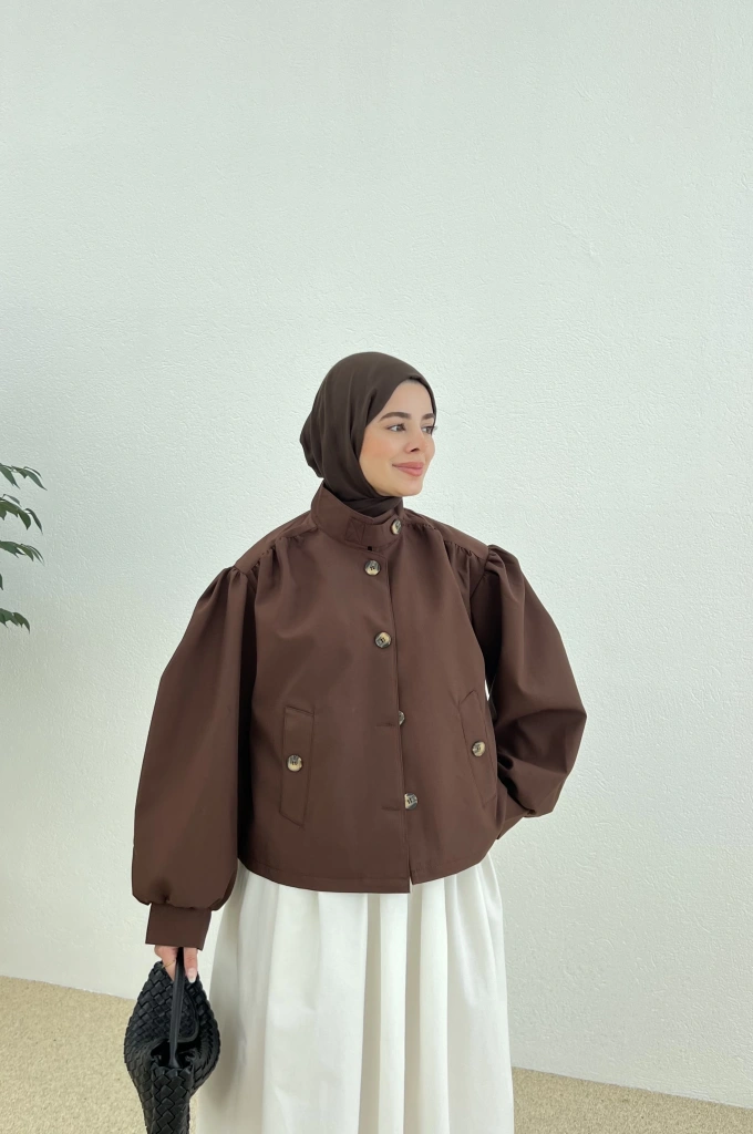 PINTEREST KISA TRENÇ kahve