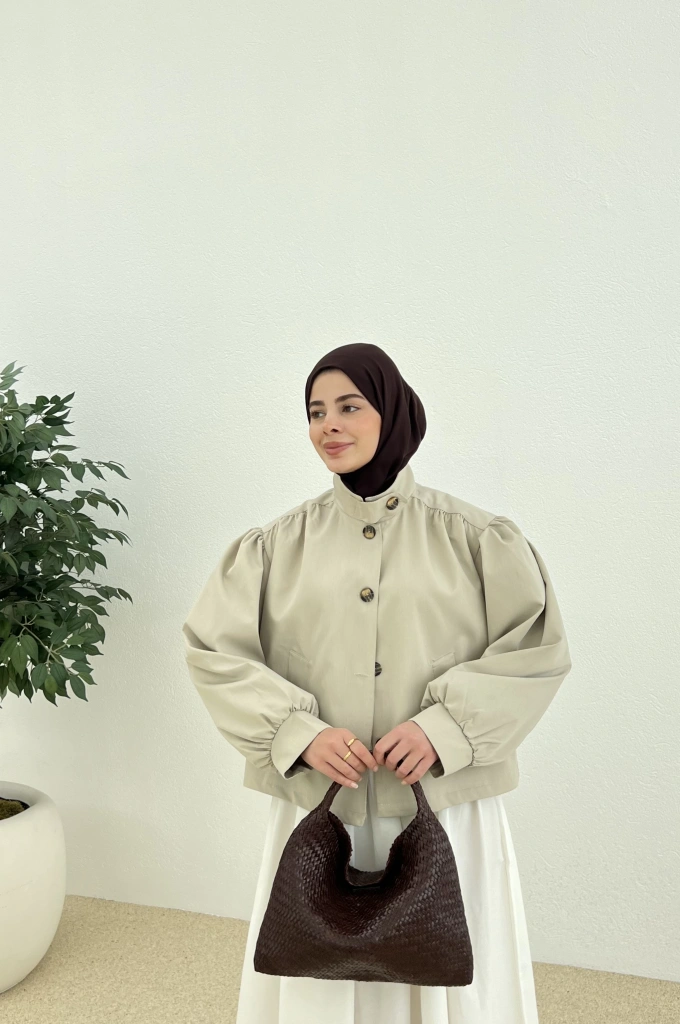 PINTEREST KISA TRENÇ yeşil soft