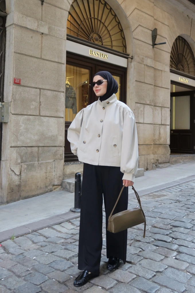 PINTEREST KISA TRENÇ yeşil soft