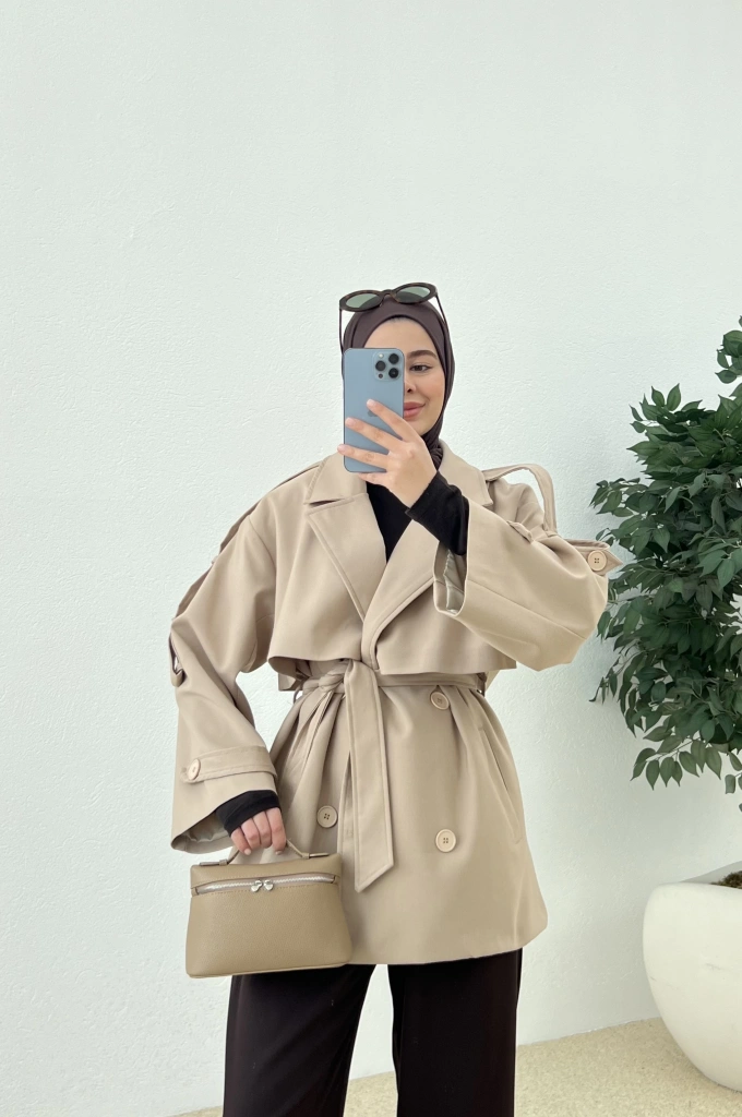 PREMİUM KALİTE İNDİTEX TRENÇKOT taş ko