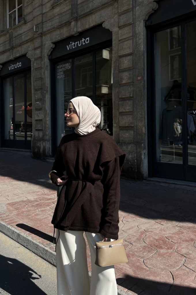 ŞALLI KAZAK acıkahve