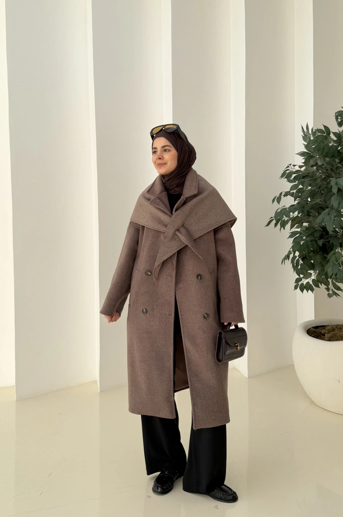 Seyyar atkı İTHAL kaban kahve