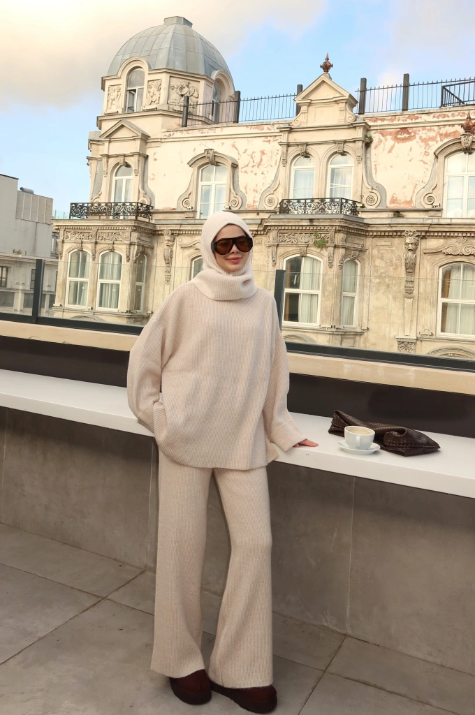 SIK DOKUMA PREMİUM TRİKO TAKIM bej