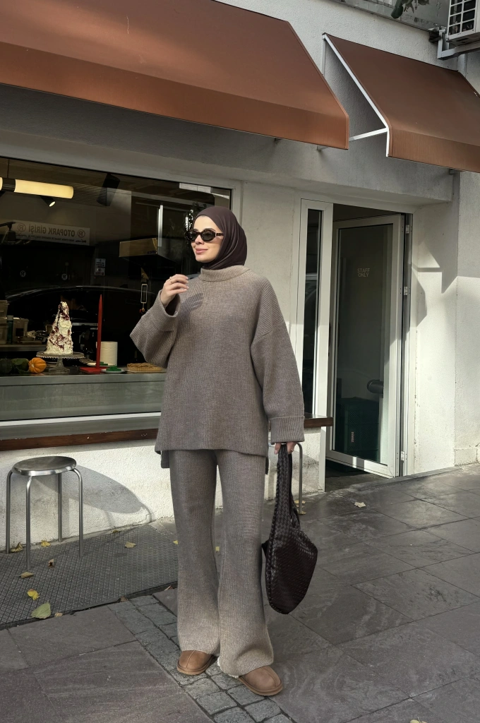 SIK DOKUMA PREMİUM TRİKO TAKIM vizon