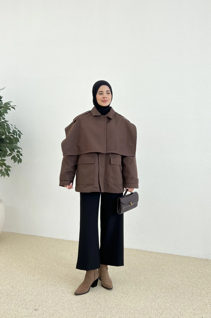 TASARIM TRENÇKOT kahve