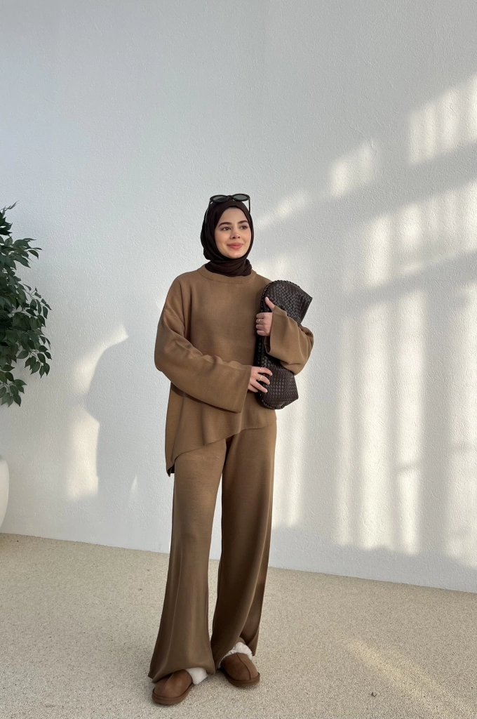 TRİKO TAKIM camel