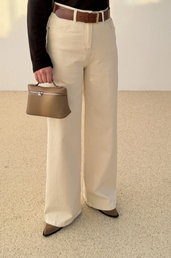 YÜKSEK BEL ZR KOT PALAZZO BEJ