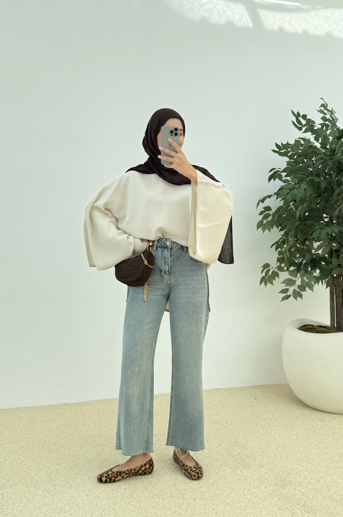 Zara Model Ultra Yüksek Belli Kesik Düz Paça Jeans vntg