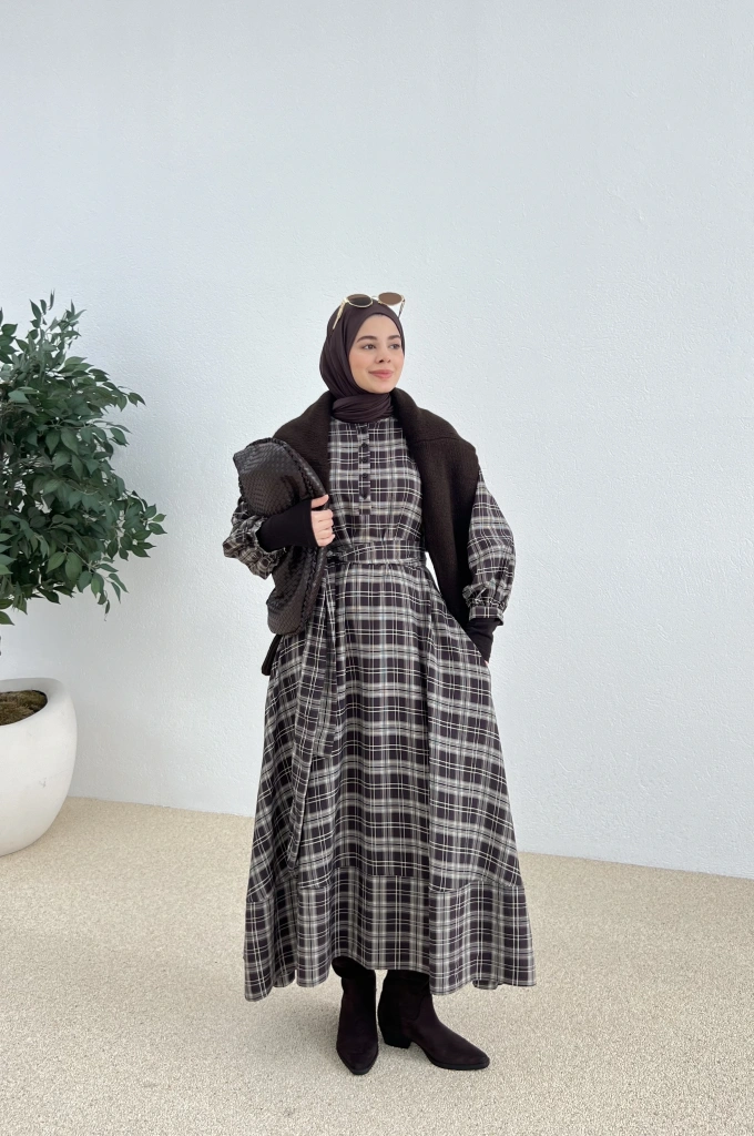 ZR ELBİSE pll KAHVE GEÇİŞLİ