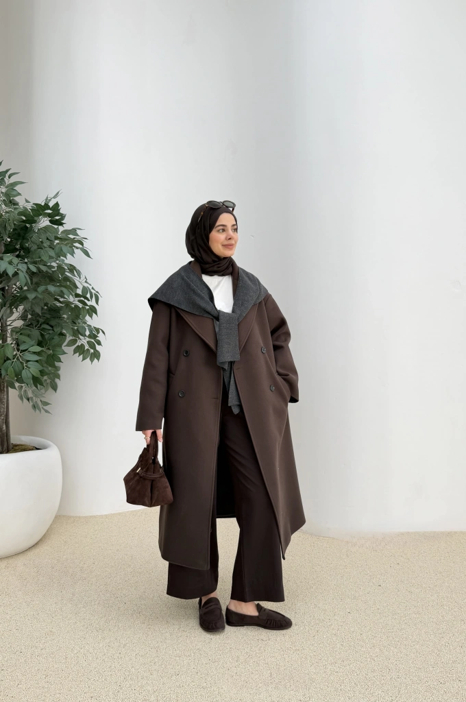 ZR MUADİLİ OVERSİZE ASTARLI KABAN KAHVEACI