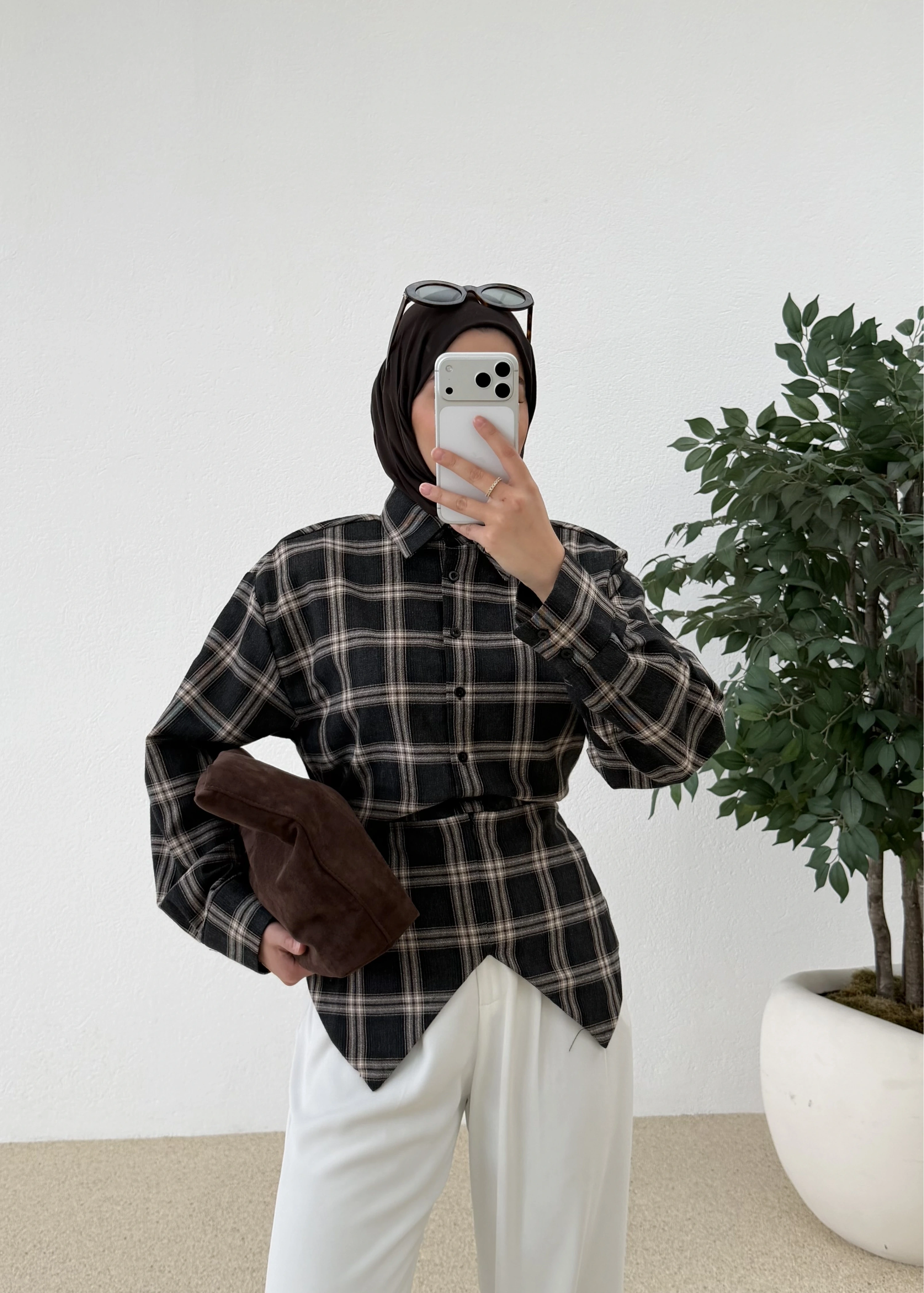 ( ASİMETRİK GÖMLEK ANTRASİT )