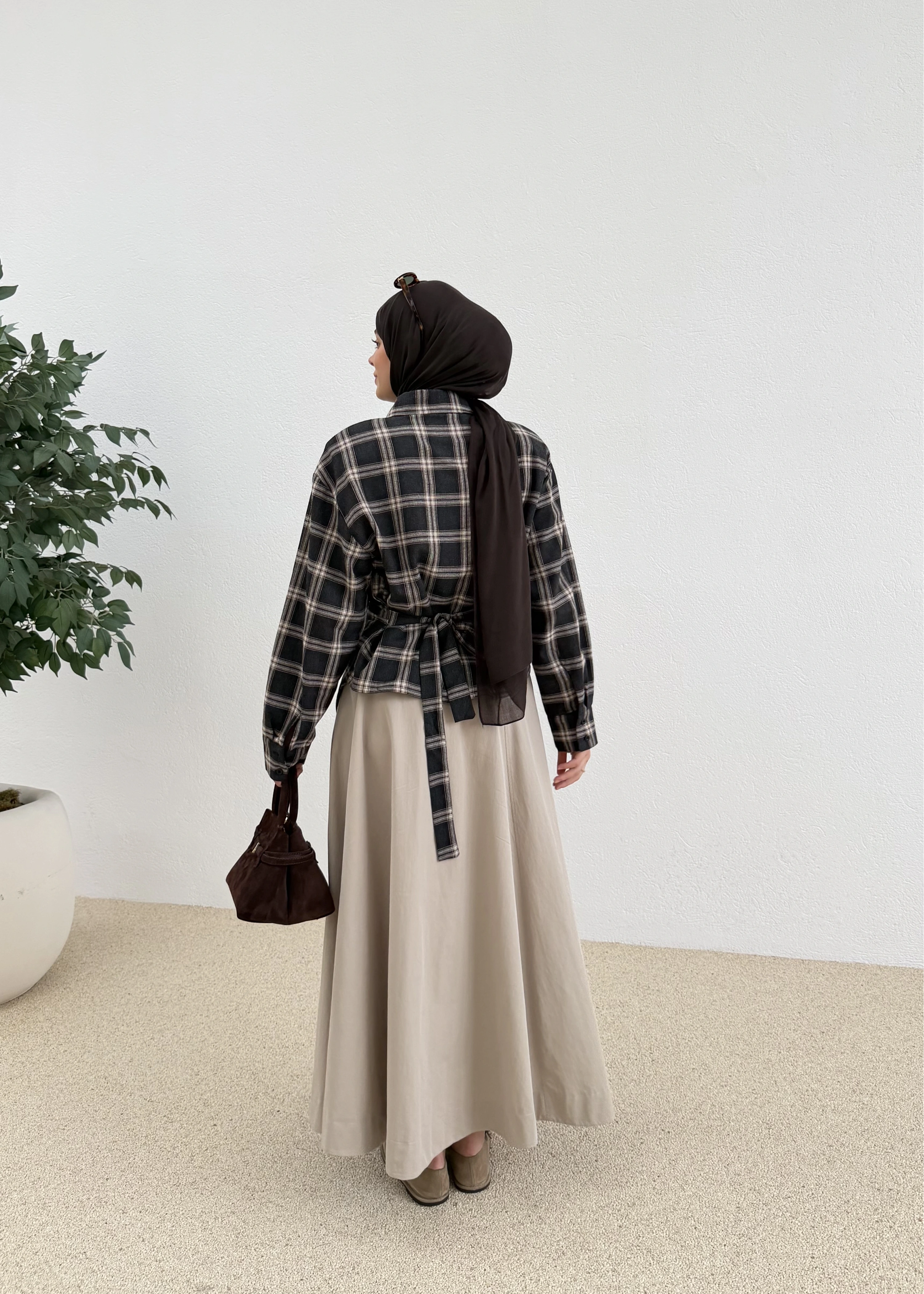 ( ASİMETRİK GÖMLEK ANTRASİT )