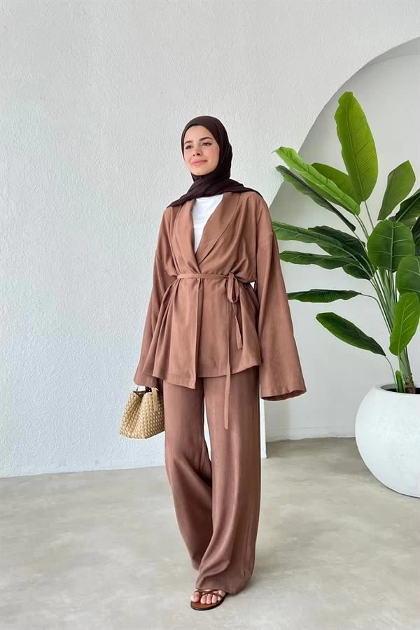 ==PİNTEREST KIMONO TAKIM ACI KAHVE