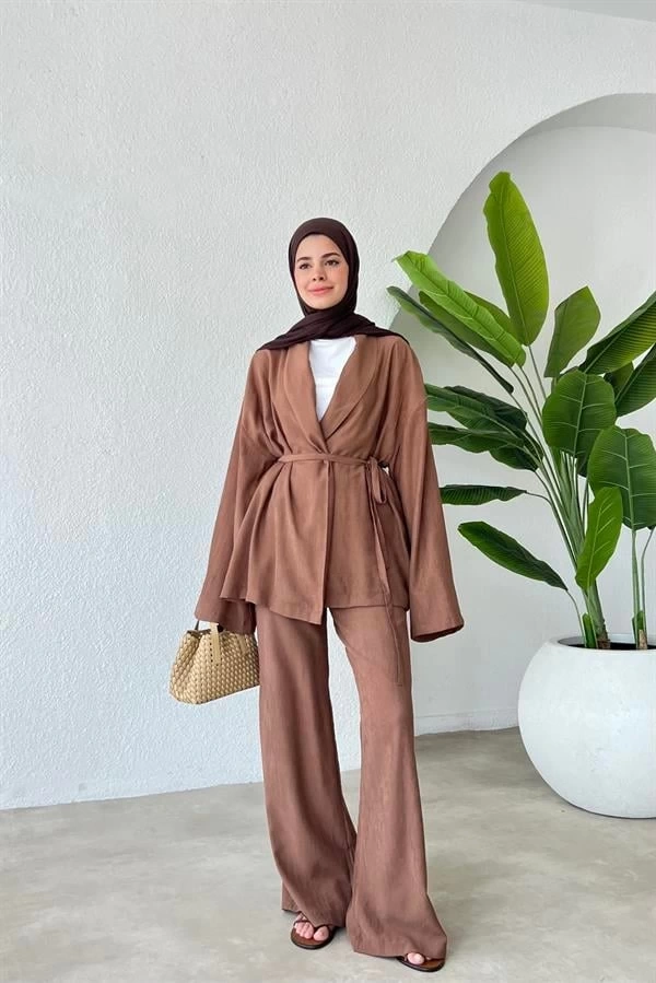 ==PİNTEREST KIMONO TAKIM ACI KAHVE