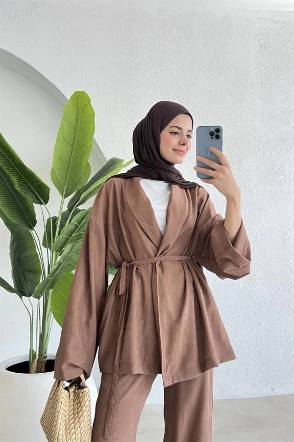 ==PİNTEREST KIMONO TAKIM ACI KAHVE