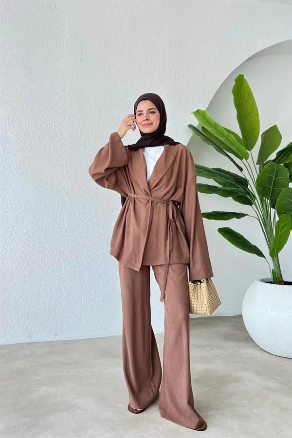 ==PİNTEREST KIMONO TAKIM ACI KAHVE