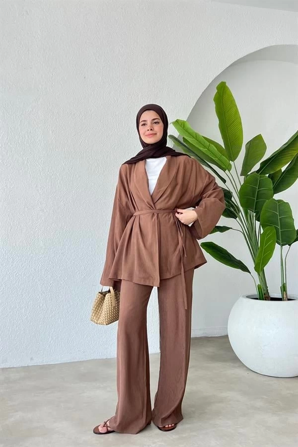 ==PİNTEREST KIMONO TAKIM ACI KAHVE