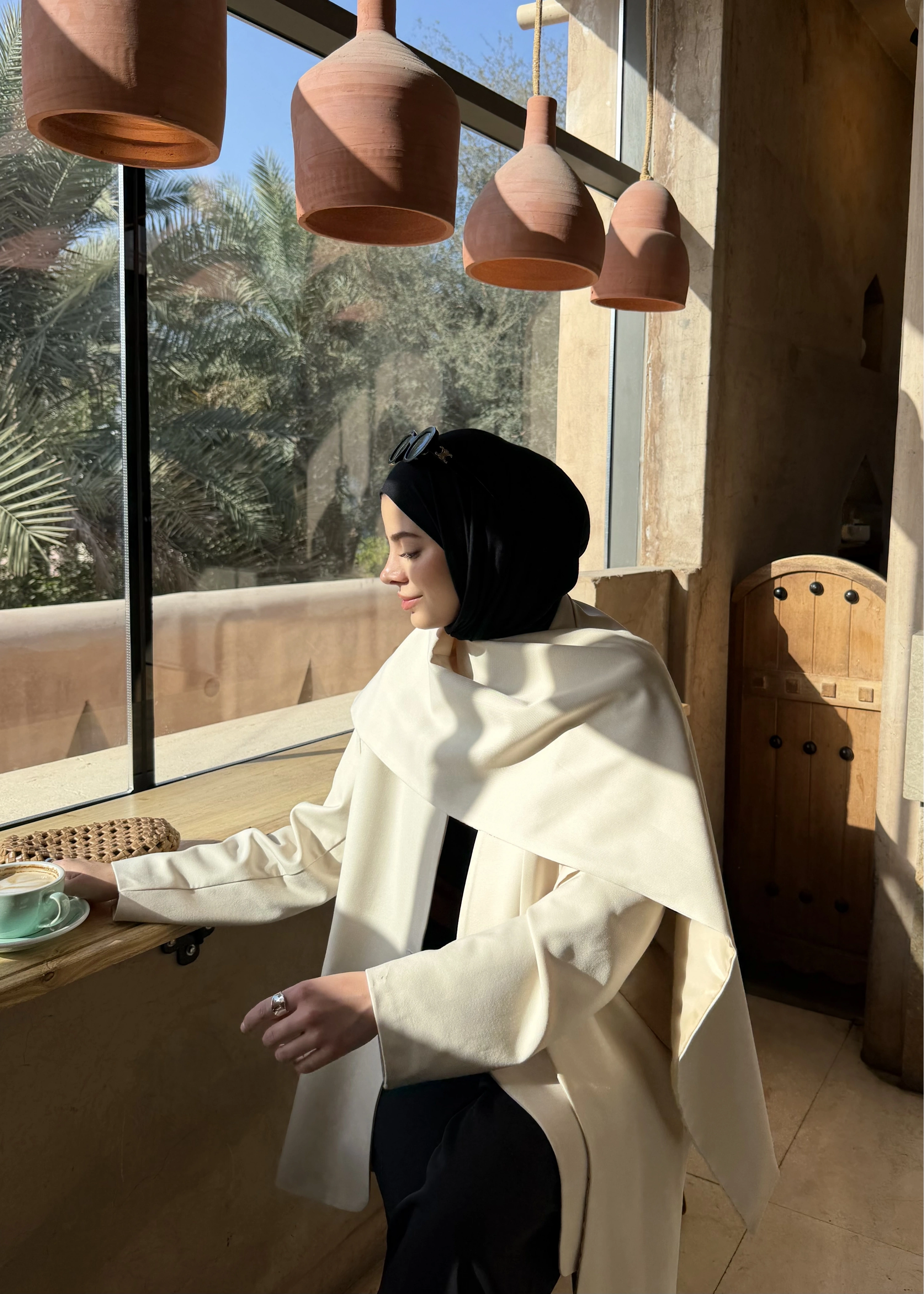 001 SEYYAR FULARLI BLAZER CEKET BEJ