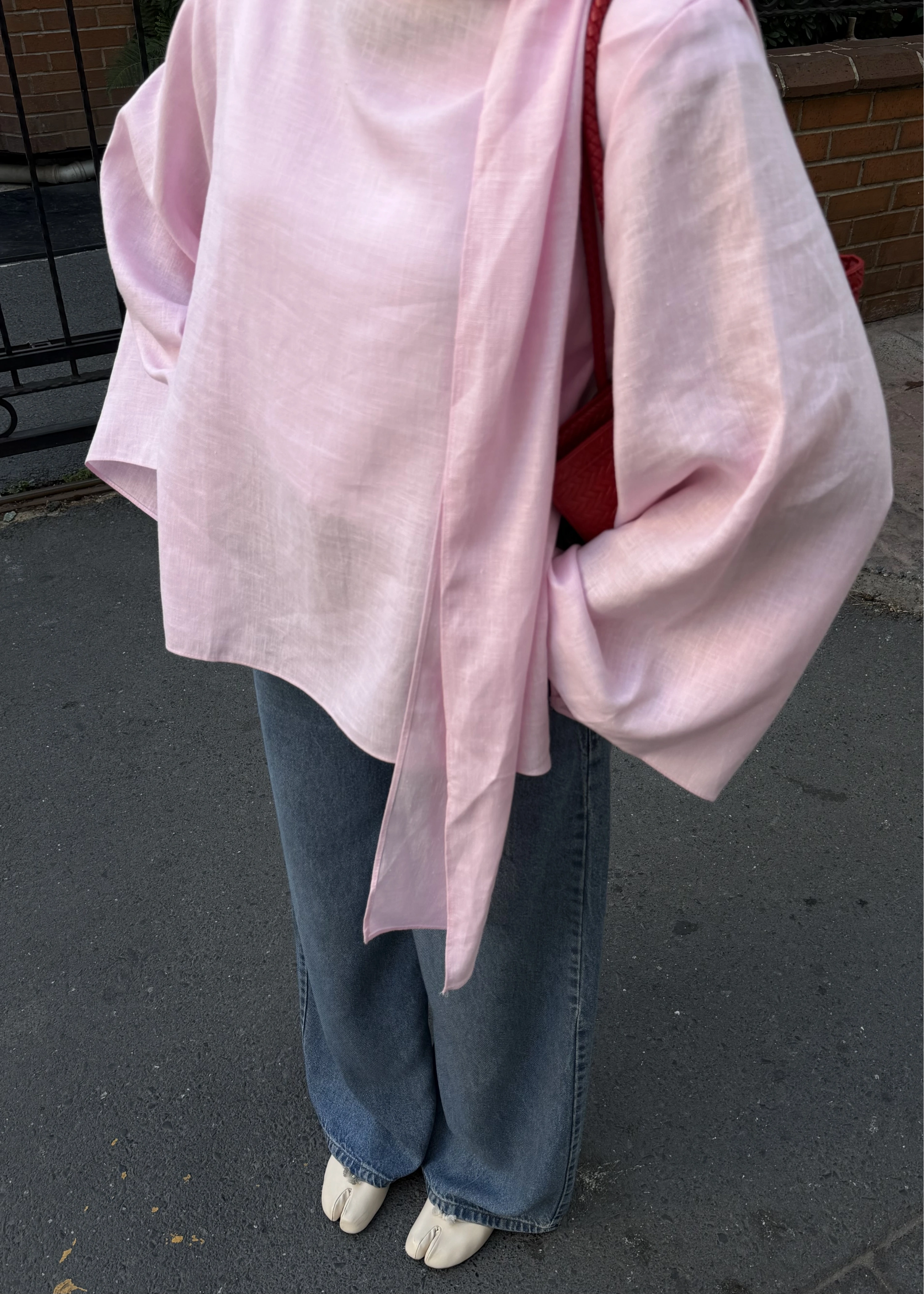 005 ŞAL DETAY BLUZ pembe