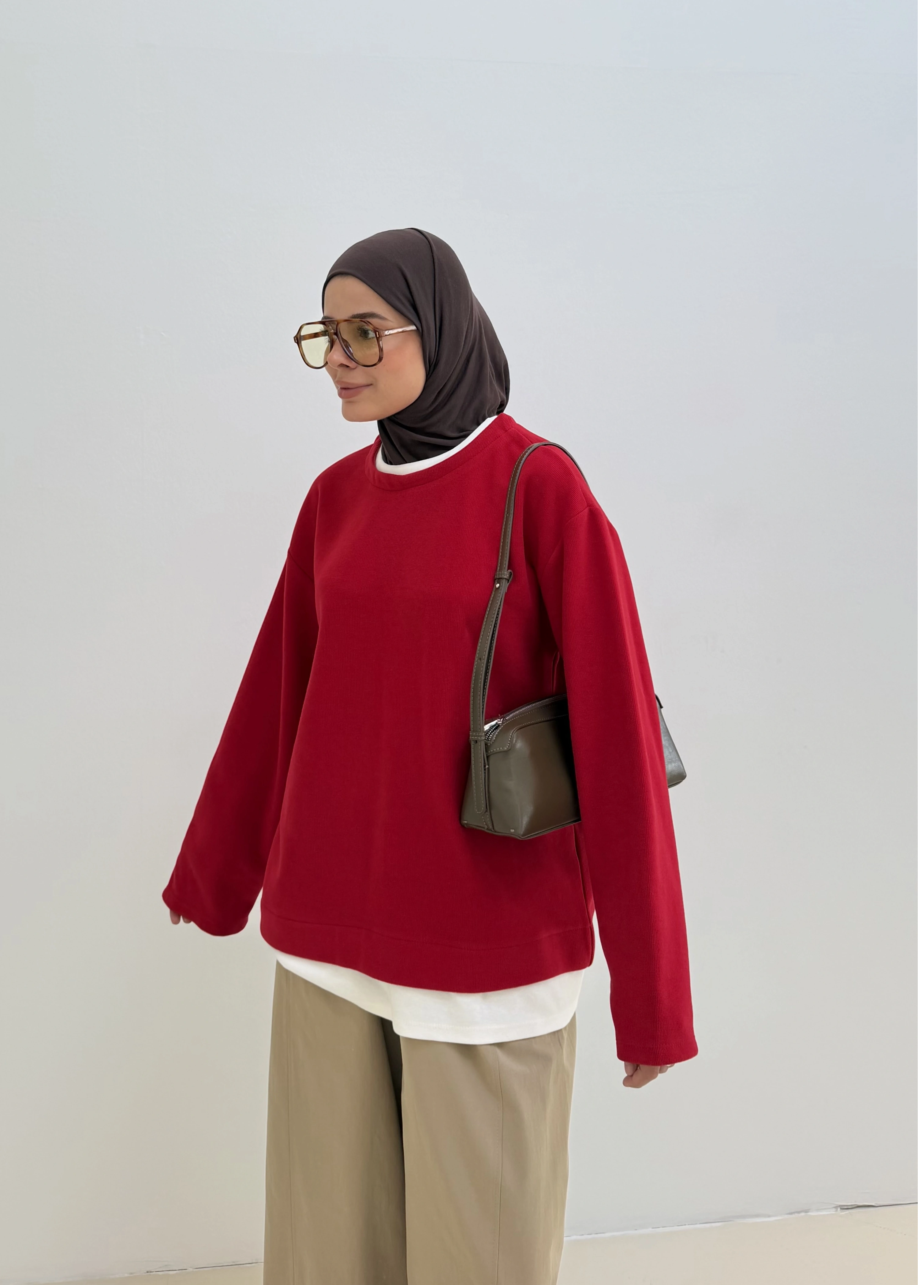 109356 KADİFE SWEAT KIRMIZI