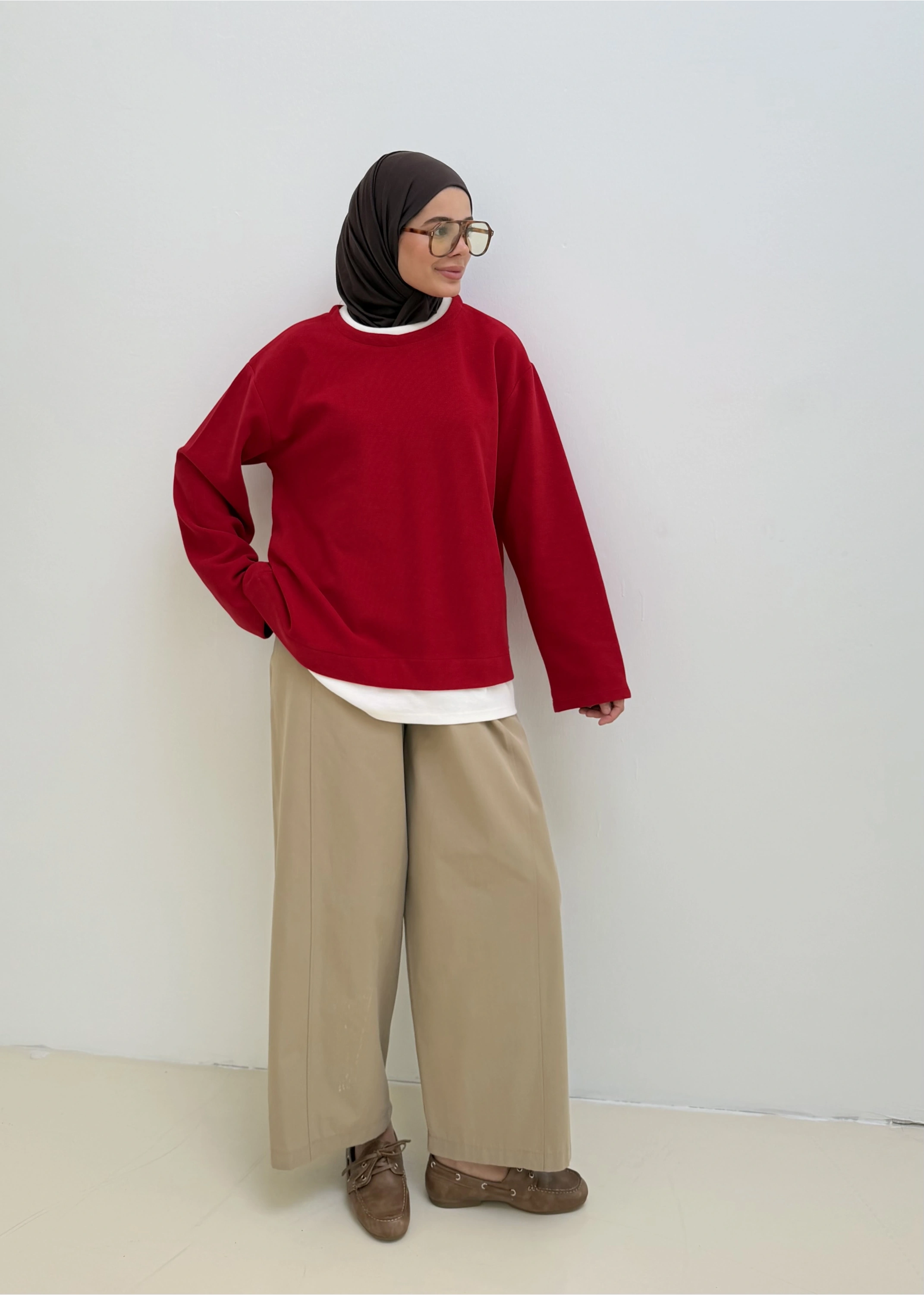 109356 KADİFE SWEAT KIRMIZI