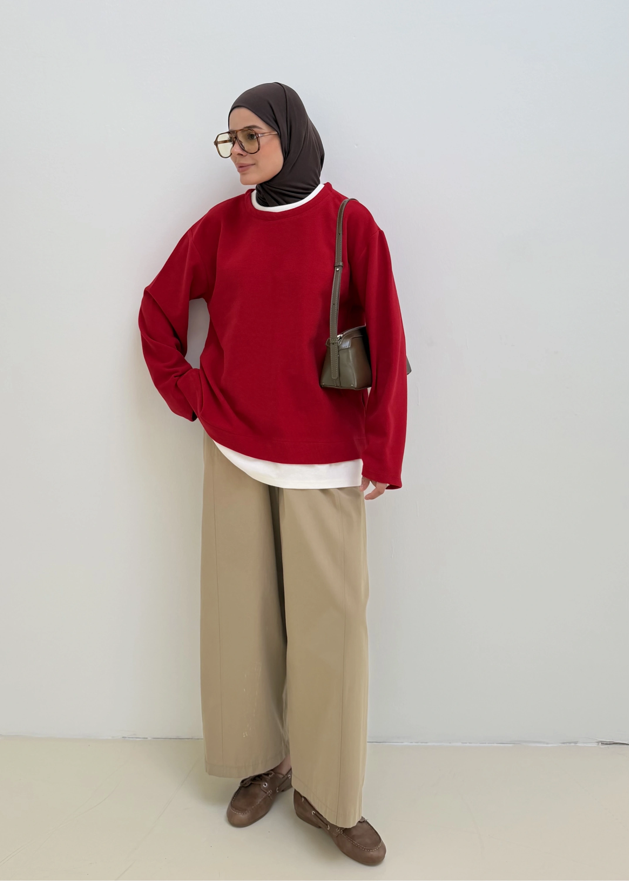 109356 KADİFE SWEAT KIRMIZI