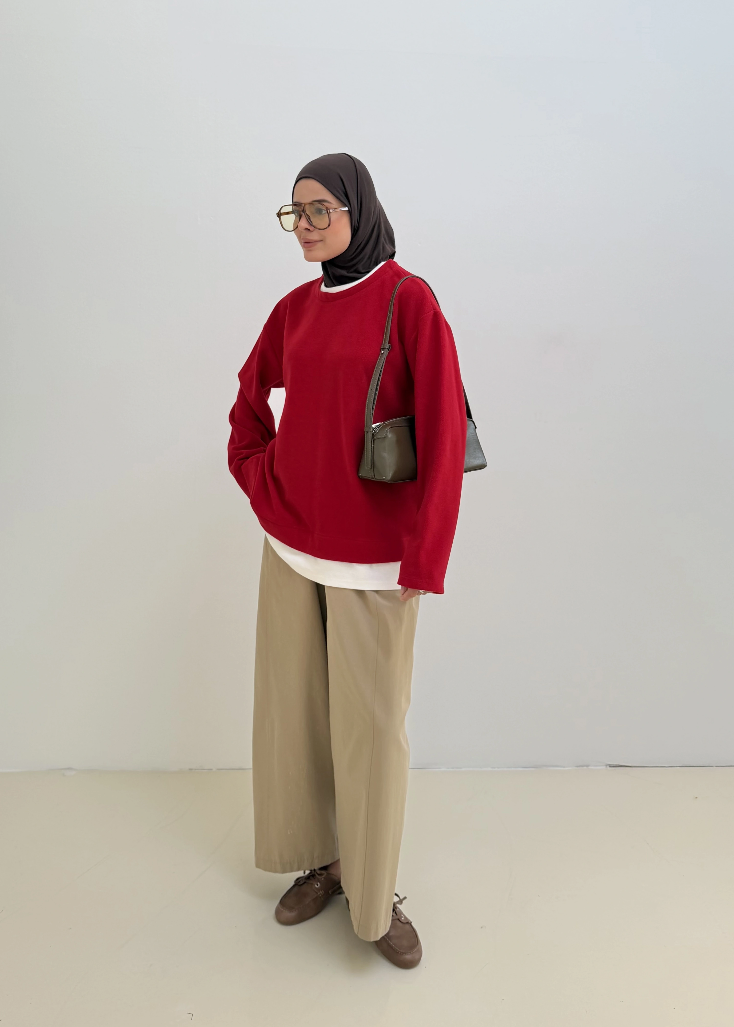 109356 KADİFE SWEAT KIRMIZI