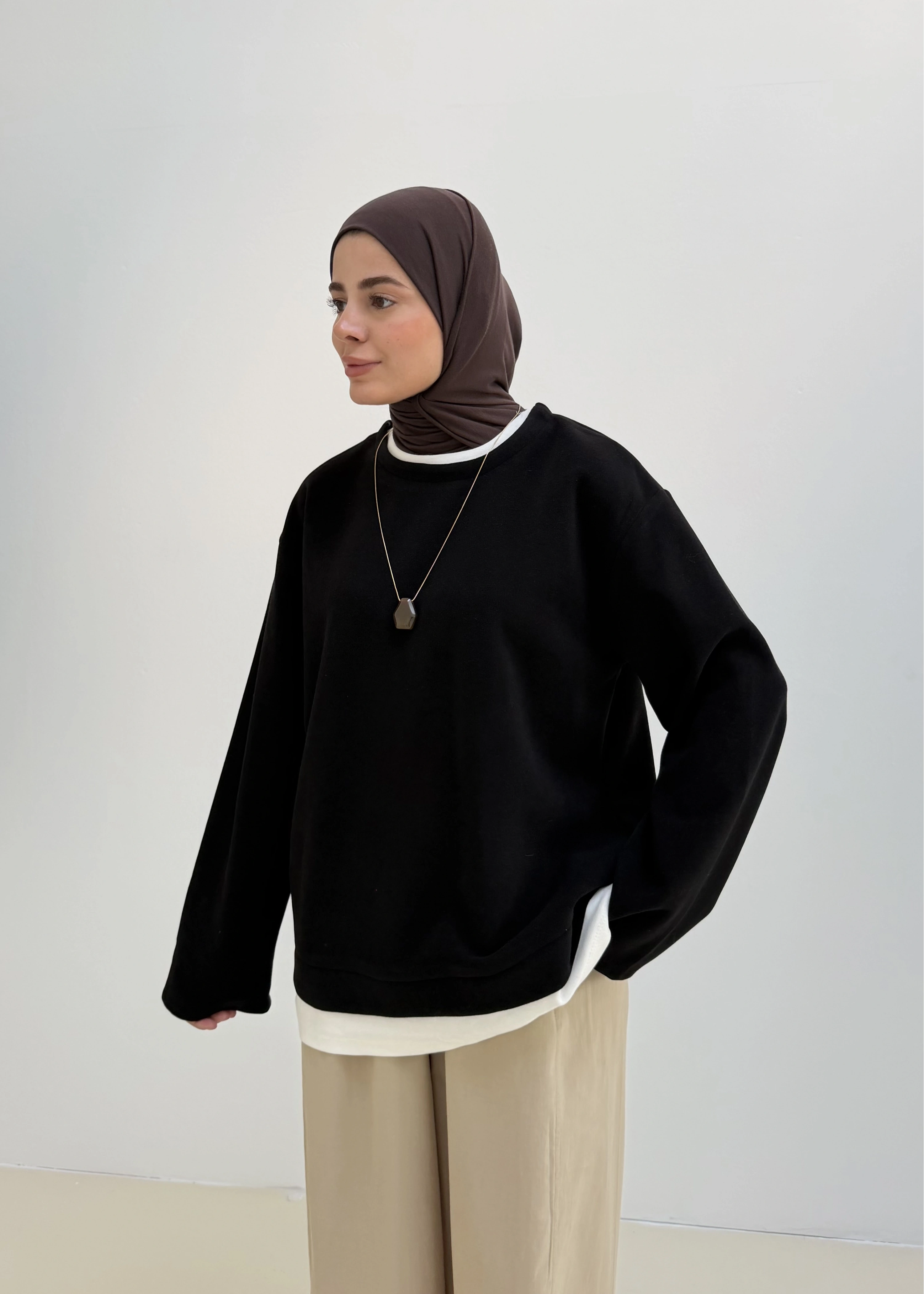 109356 KADİFE SWEAT SİYAH