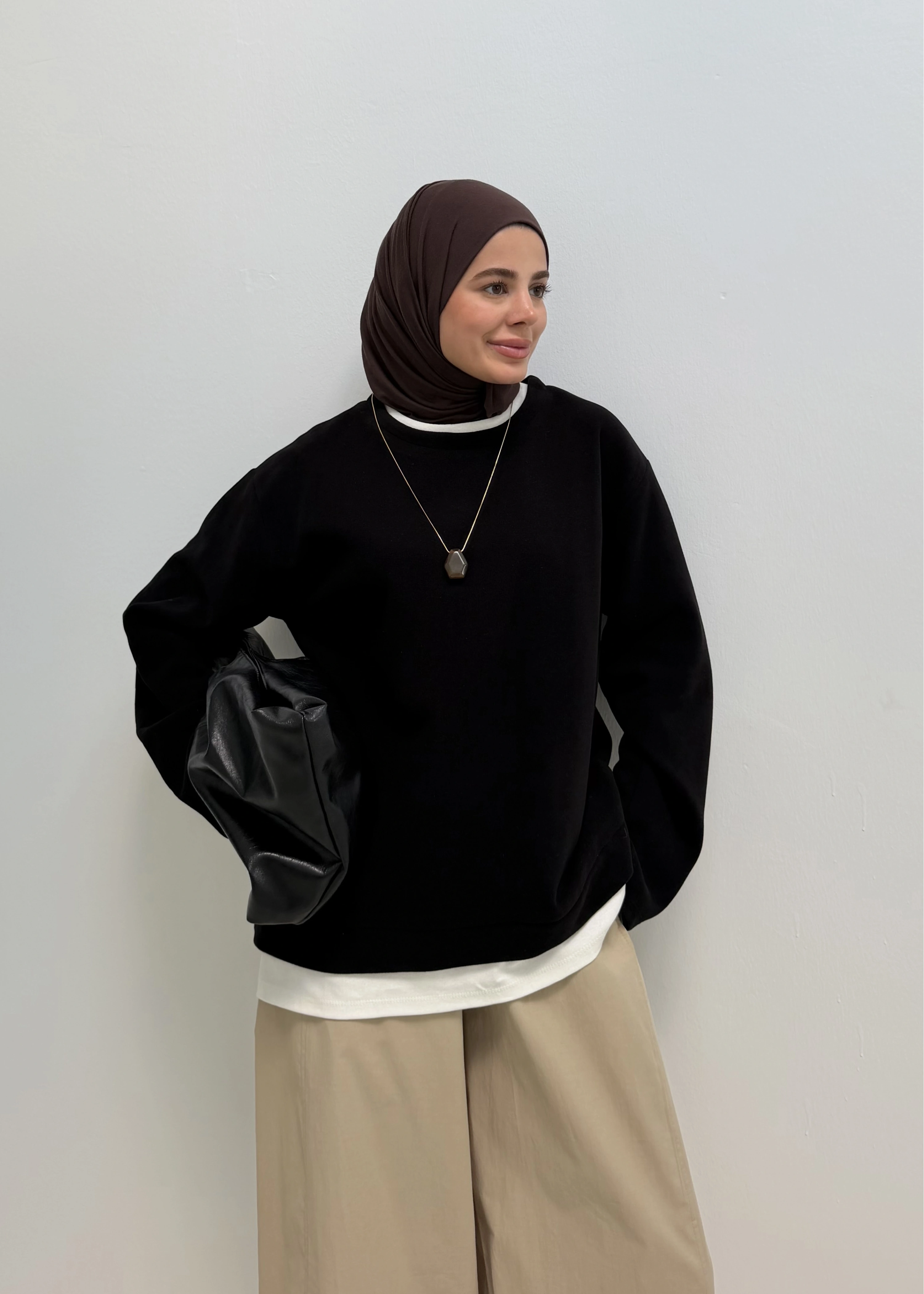 109356 KADİFE SWEAT SİYAH